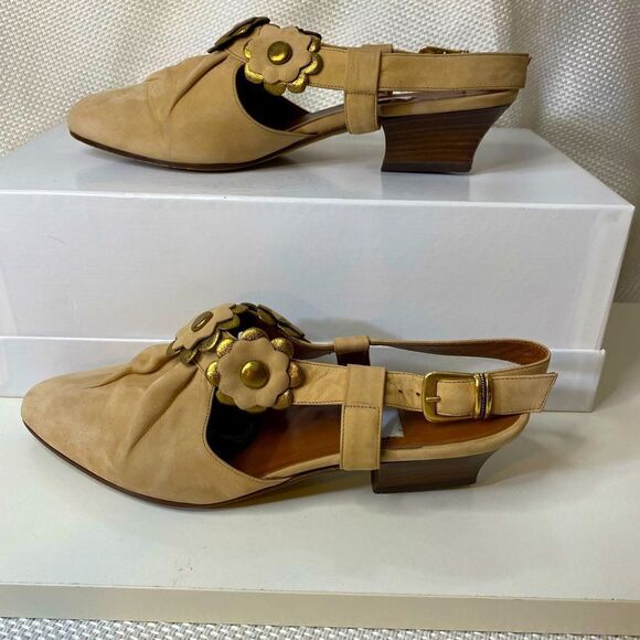 RARE Vintage André Courrèges starategia mule sling backs sandals size 36  5 USA - Picture 4 of 10